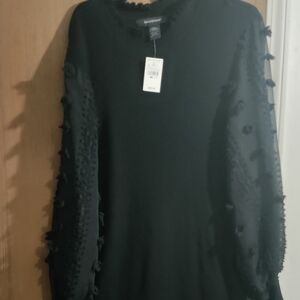 Ashley Stewart Black Midi Dress